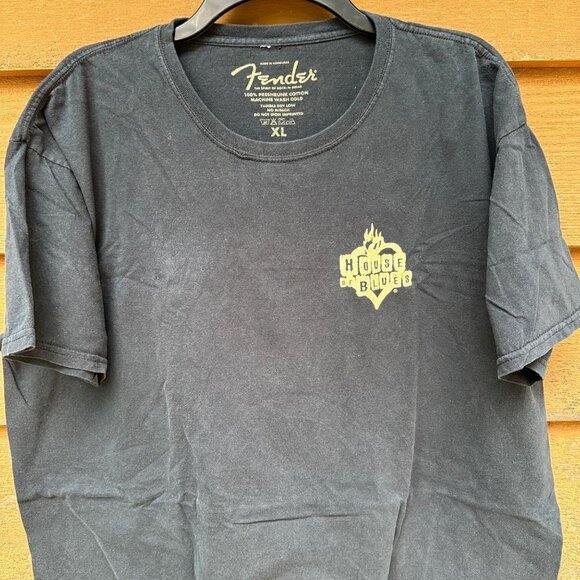 Fender Guitar House of Blue 'I Got a Black Cat BoneY2K T-Shirt Size XL - Picture 4 of 12